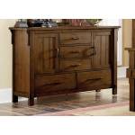 Terrace Panel Dresser - Rustic Burnish Oak